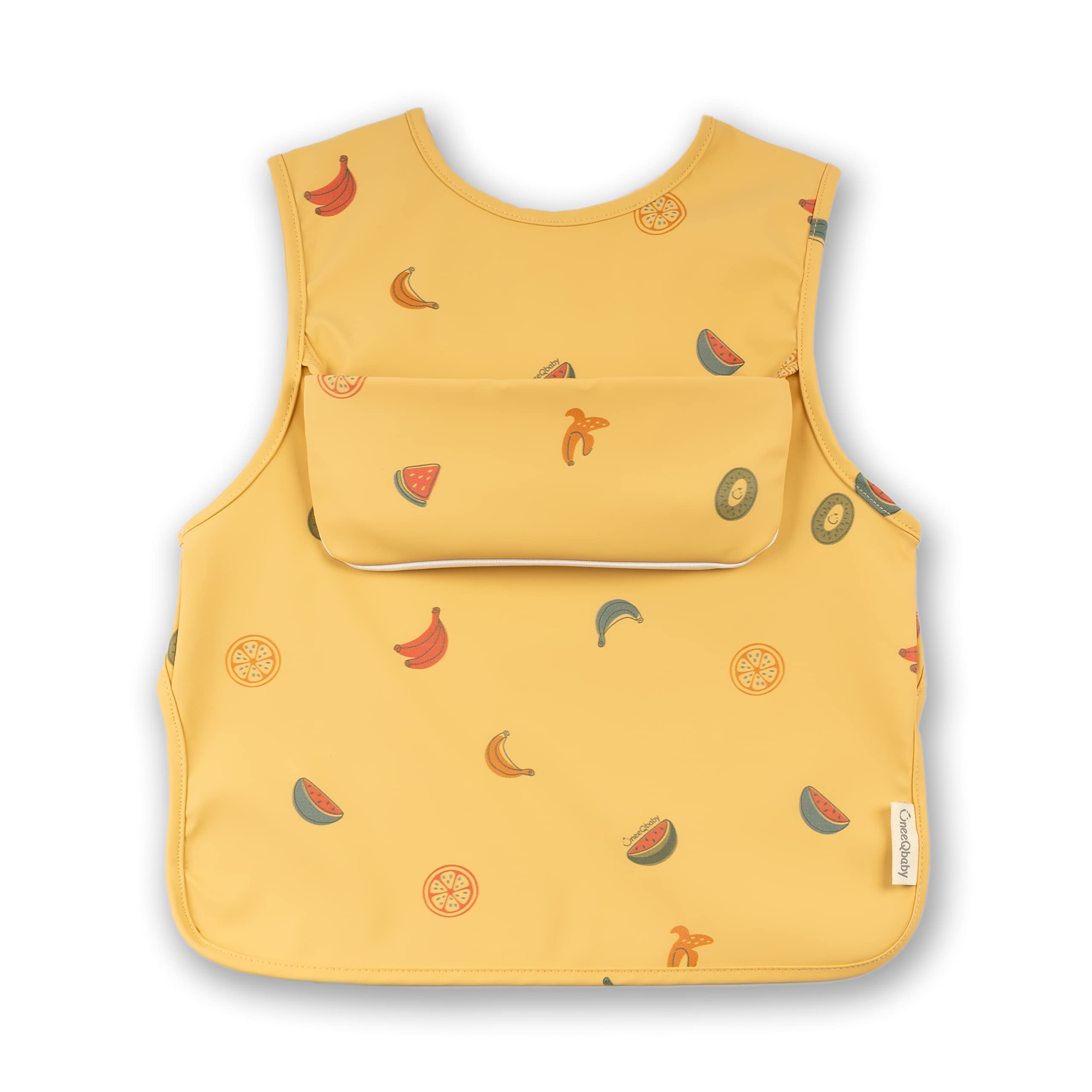 ÜneeQbaby Bavaglini Impermeabili (2 Pezzi), Senza Maniche, Certificato Oeko-TEX con Tasca sul Petto per Alimentazione & Gioco…