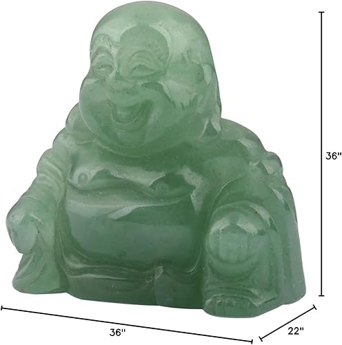 Miniatura 8 de mookaitedecor Figura de cristal de Buda feliz de cuarzo rosa, estatua tallada, piedra de bolsillo, decoración del hogar, 1.5 pulgadas