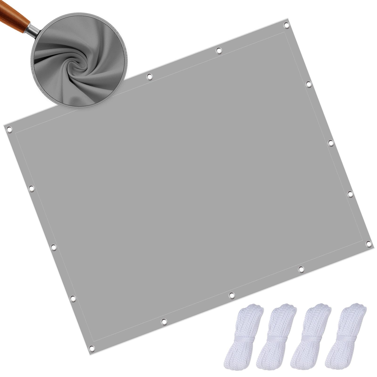 Schaduwzeil Rechthoekig 100 x 350 cm Rechthoekig, 185Gsm, Zonwering 95% Uv-Bescherming Zonneschermzeil, Uv-Blokkering, Luifel Voor Balkon, Binnenplaats, Kas, Voertuig, Zand geel