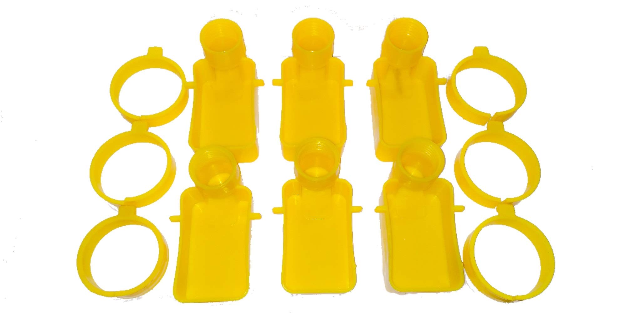 Pets Wizard - Birds Food Feeder Connect Any Type of Pet Bottles (Yellow Color, Pack of 6) (6 Food Feeder with 6 Bottle Holder Ring) (B08GQCHXT7) Amazon Price History, Amazon Price Tracker