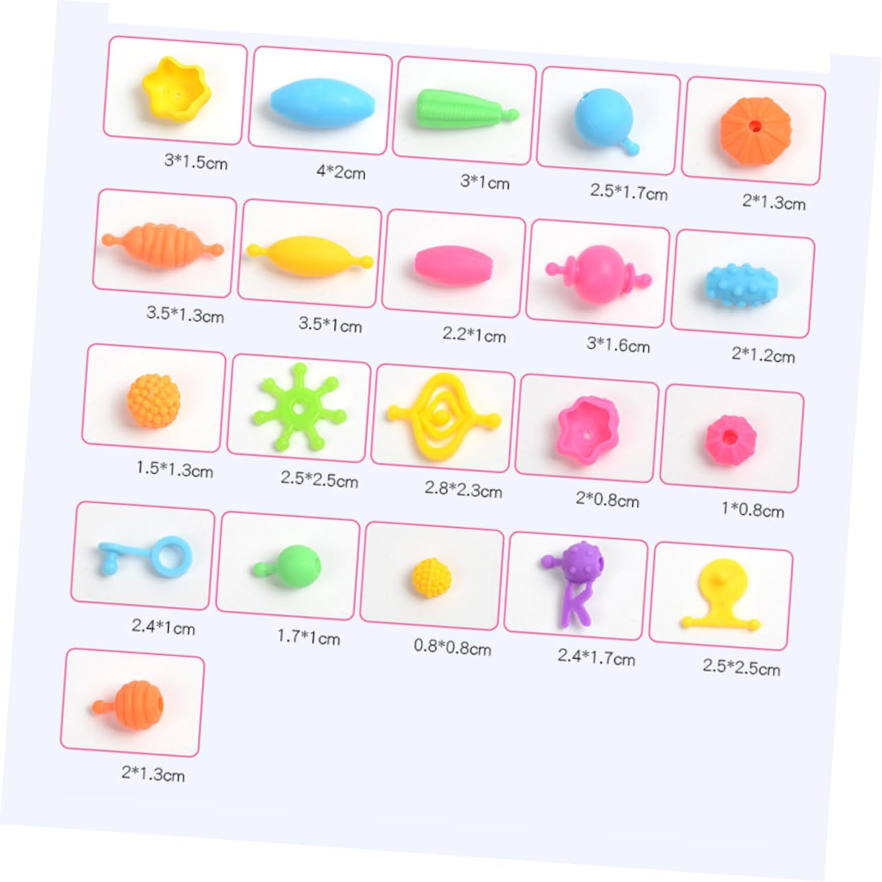 Vaguelly Kit De Cuentas De Plástico Diy Para Niñas, Juego De Manualidades 550 Piezas, Caja De Almacenamiento Azul, Pulseras Infantiles Para Creatividad y Coordinación Mano-ojo