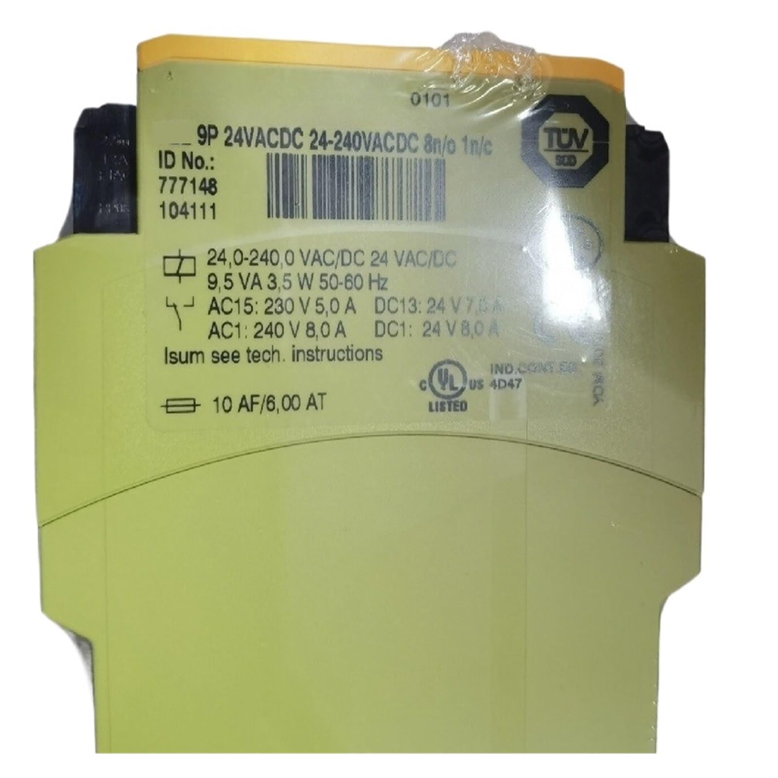 ZVQYSGIW 9P 24VACDC 24-240VACDC 8n/o 1n/c 777148 Relay Module