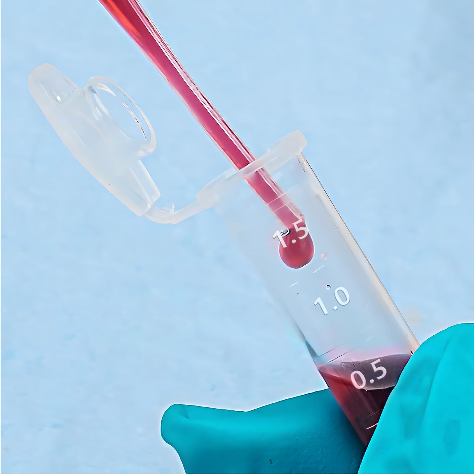 5000 tubos de microcentrífuga de 1,5 ml, recipientes de reacción, tubos de centrífuga con tapas a presión, tubos de muestras de plástico, recipientes de reacción, cápsulas de tela para laboratorio