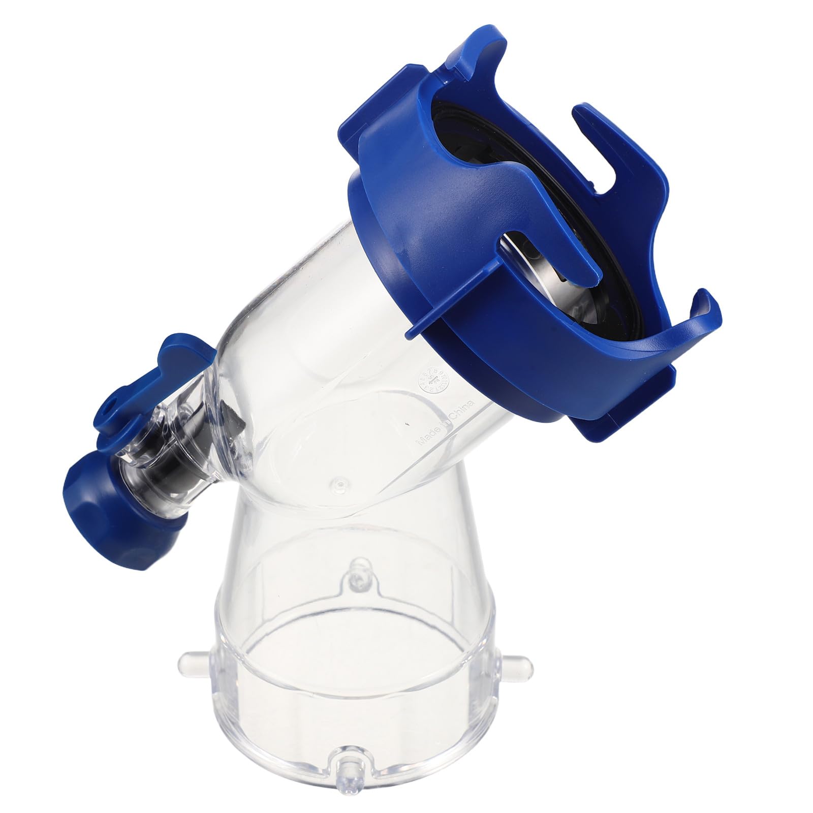 Operitacx Adaptador de manguera de desagüe para vehículos recreativos con válvula de cierre, transparente de 45 grados, adaptador de desagüe transparente, conexión de bayoneta resistente a fugas