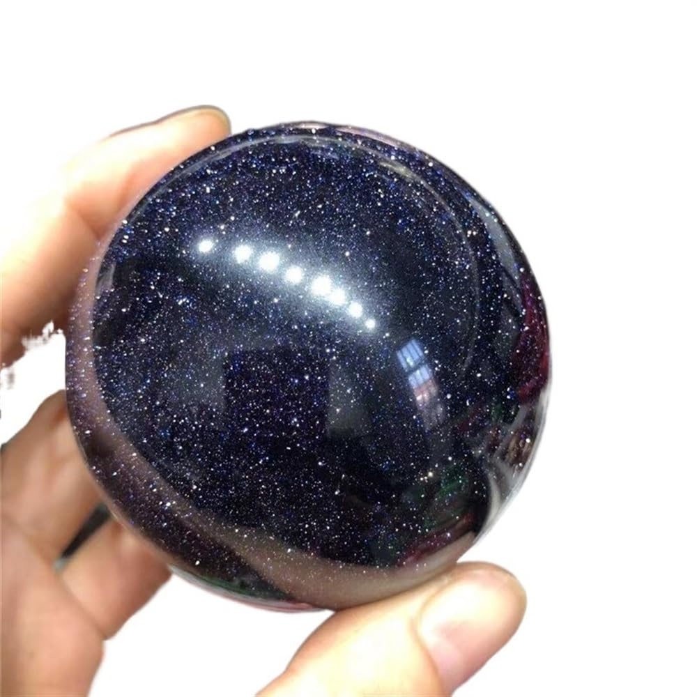 FOPURE Crystals Sphere Stones Blue Sandstone Crystal Ball for Home Decoration (Size : 40-60mm)