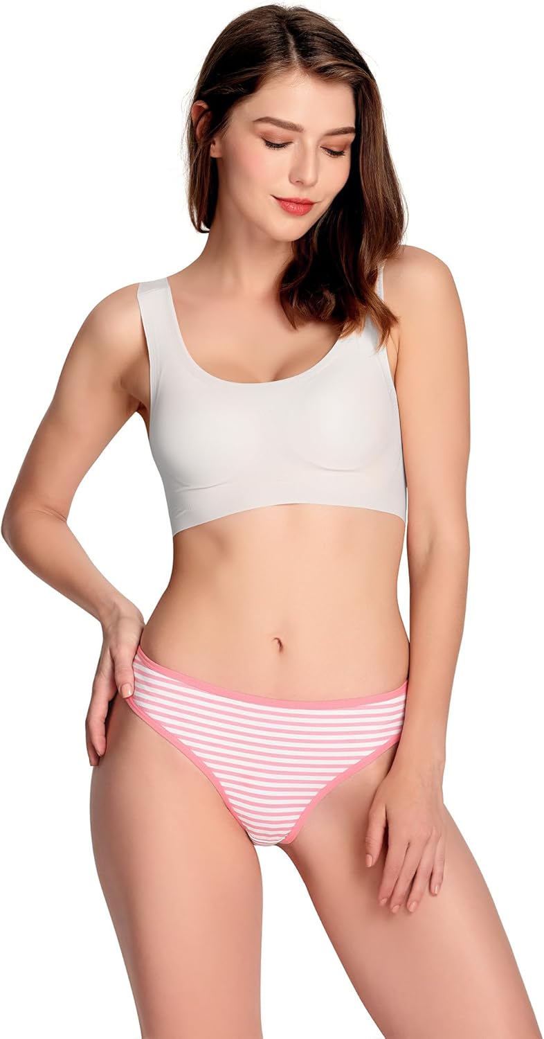 ANZERMIX Women's Breathable Cotton Thong Panties Pack of 6 - Image 5