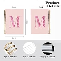 Vista 30 de Bnwepo Initial Leopard Letter T Notebook Journal, Preppy Bow Monogrammed Monogram Gifts for Women, Monogram Notebook Journal, Personalized Notebook