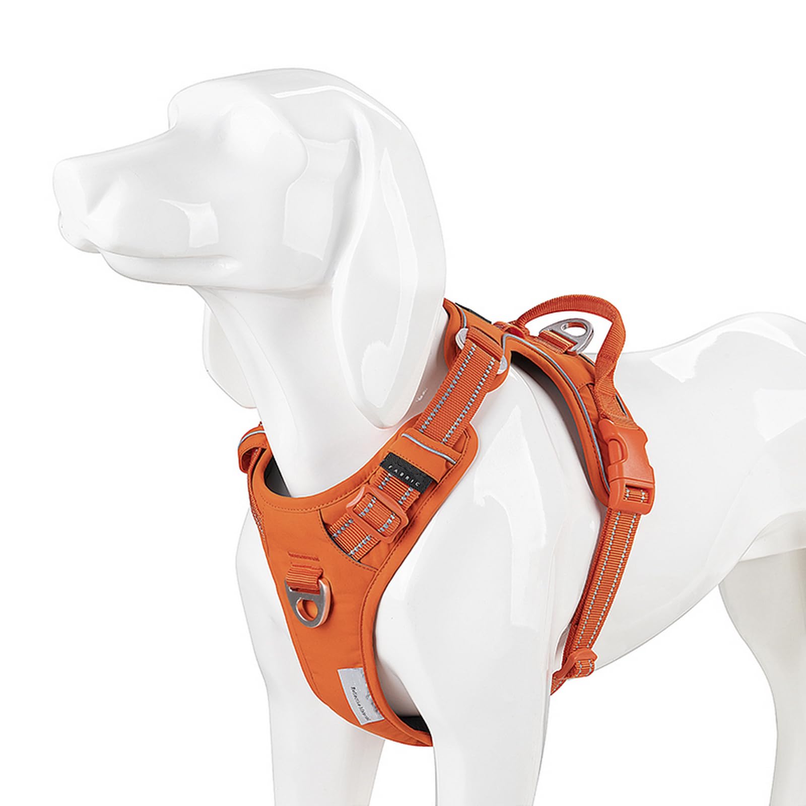 WINHYEPET Harnais pour Chien sans Traction, Gilet d'extérieur Ajustable, Harnais réfléchissant en Nylon Souple pour Chien, adapté aux Petites, Moyennes et Grandes Races TLH5654 | Harnais-gilet pour chien Truelove en nylon réfléchissant, avec poignée soupl