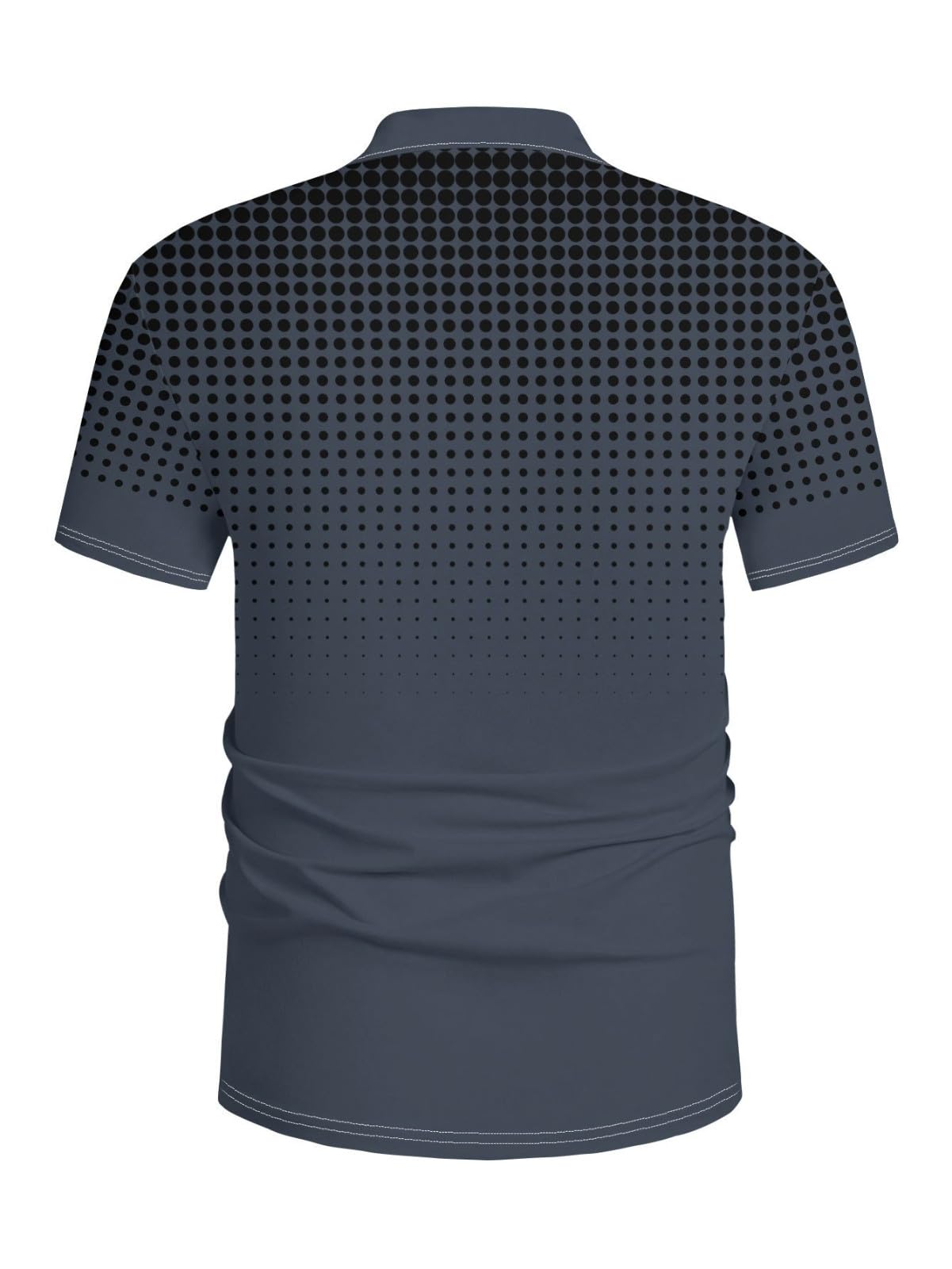 Men's Golf Polo Shirt T-Shirt Gradient Plaid Party Casual Short Sleeve Shirts Quick Dry Moisture Wicking Athletic Shirt — view 4