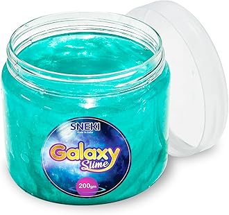 (200gm) Green Galaxy Slime for Kids DIY Fruit Scented Metallic Magic Toy Slimy Slime Gel Jelly Putty Art Toys Birthday Gift Box for Boys Girls 3 to 10 Years