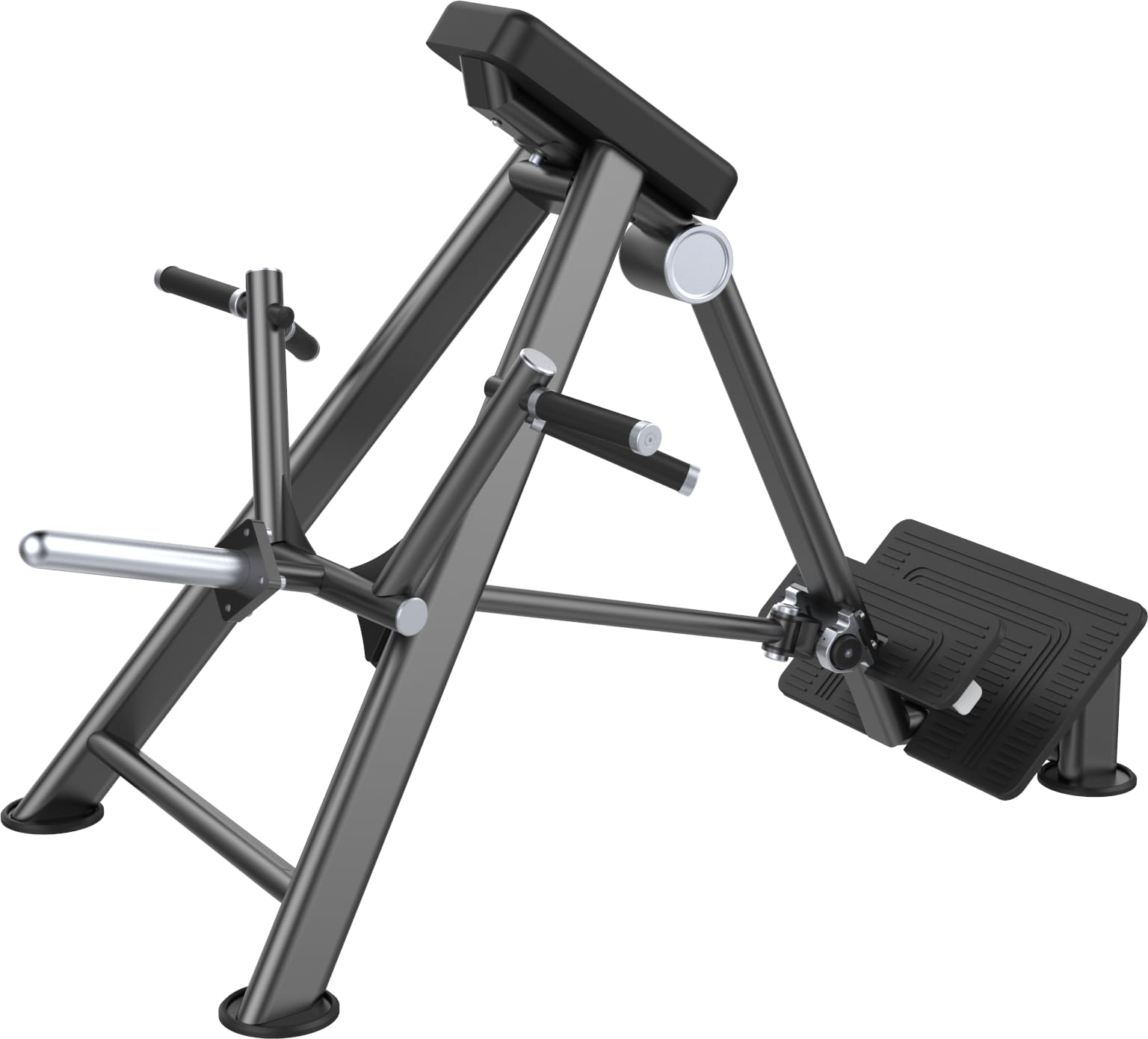 PowerMax Fitness GS-031 Incline Level Row Machine, Dual Foot Platform, Chest Pad Support, Dual Grip Arms, Heavy Duty Gabor Series, Back Workout Equipment