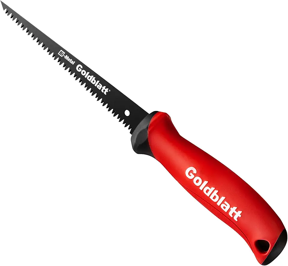 Goldblatt Drywall Saw – 6-Inch Jab Saws, Keyhole Saws with Soft Grip Handle, Hand Saw, Sheetrock Cutter, Wallboard Cutter with 8 TPI Bi-Metal Blade