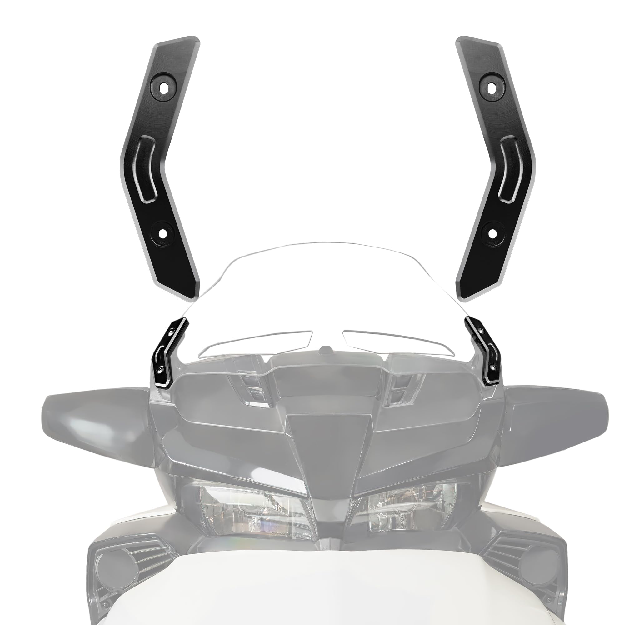 F3 Aluminum Windshield Molding Decor Trim Kit,Windscreen Stabilizer Protector for Can Am Spyder F3-L/F3-T 2016-2025 Models Accessories (Black Style)
