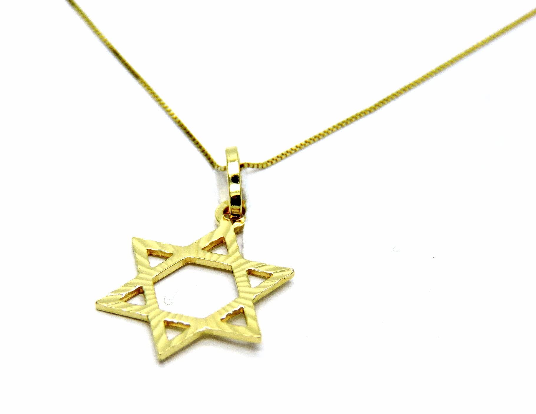 PEGASO GIOIELLI Collana Veneta Donna Oro Giallo 18kt (750) Stella di David