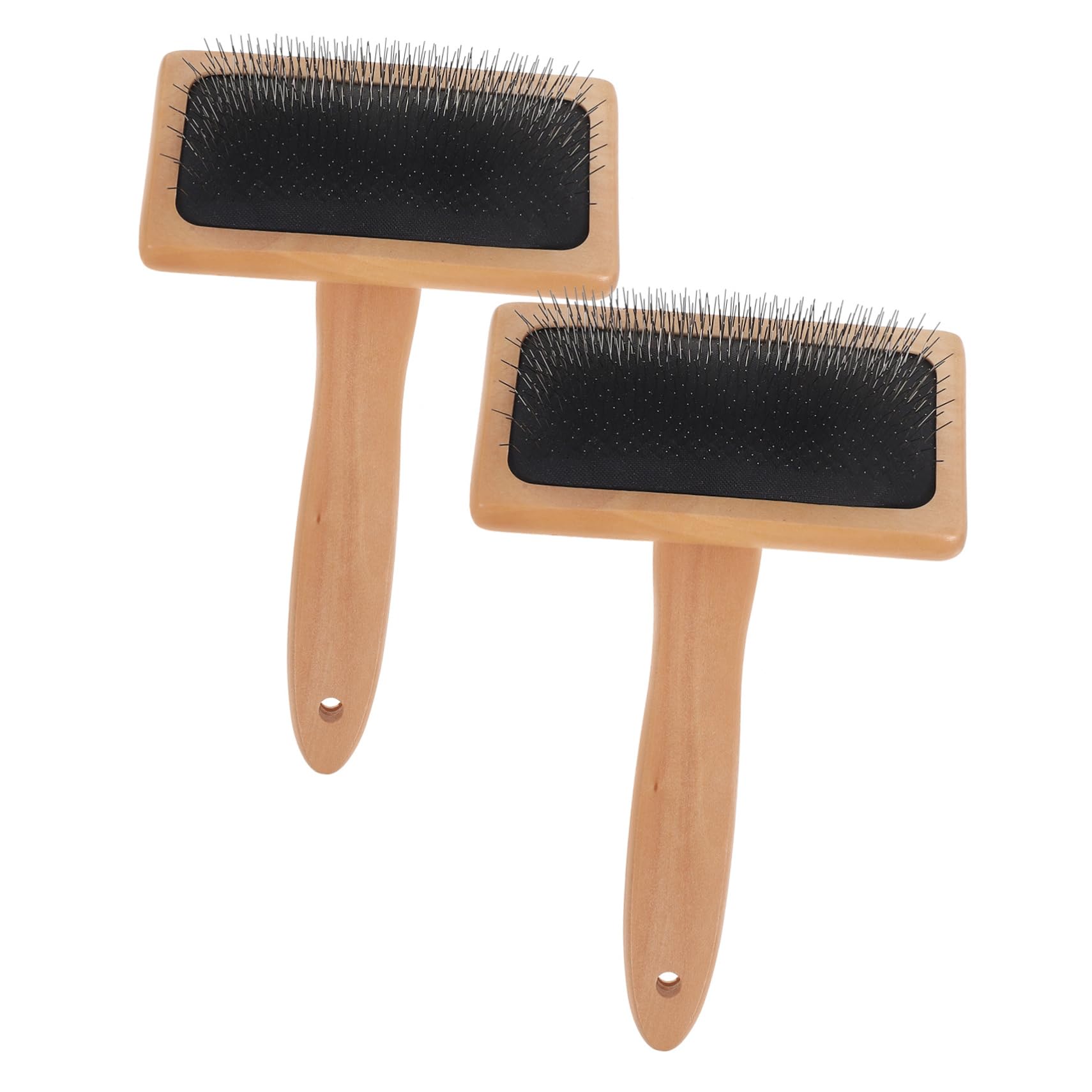 HOODANCOS Wooden Handle Needle Felting Brush Tool Carders Slicker Brush for Craft Felting DIY Wool Weaving Accessory Set