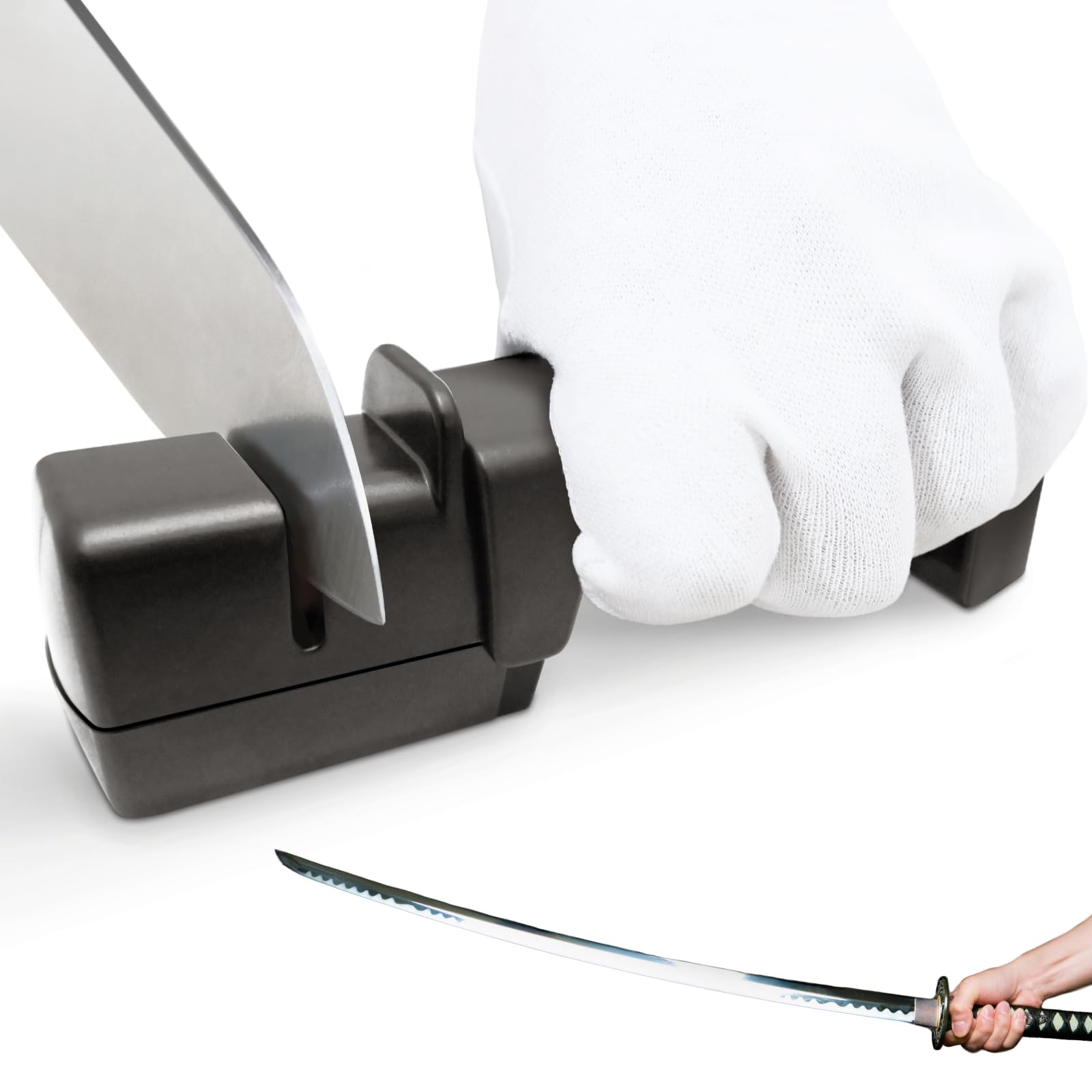 dretec Japanese Knife Sharpener(Ceramic and Diamond), for Kitchen Knives, Made in Niigata, Japan