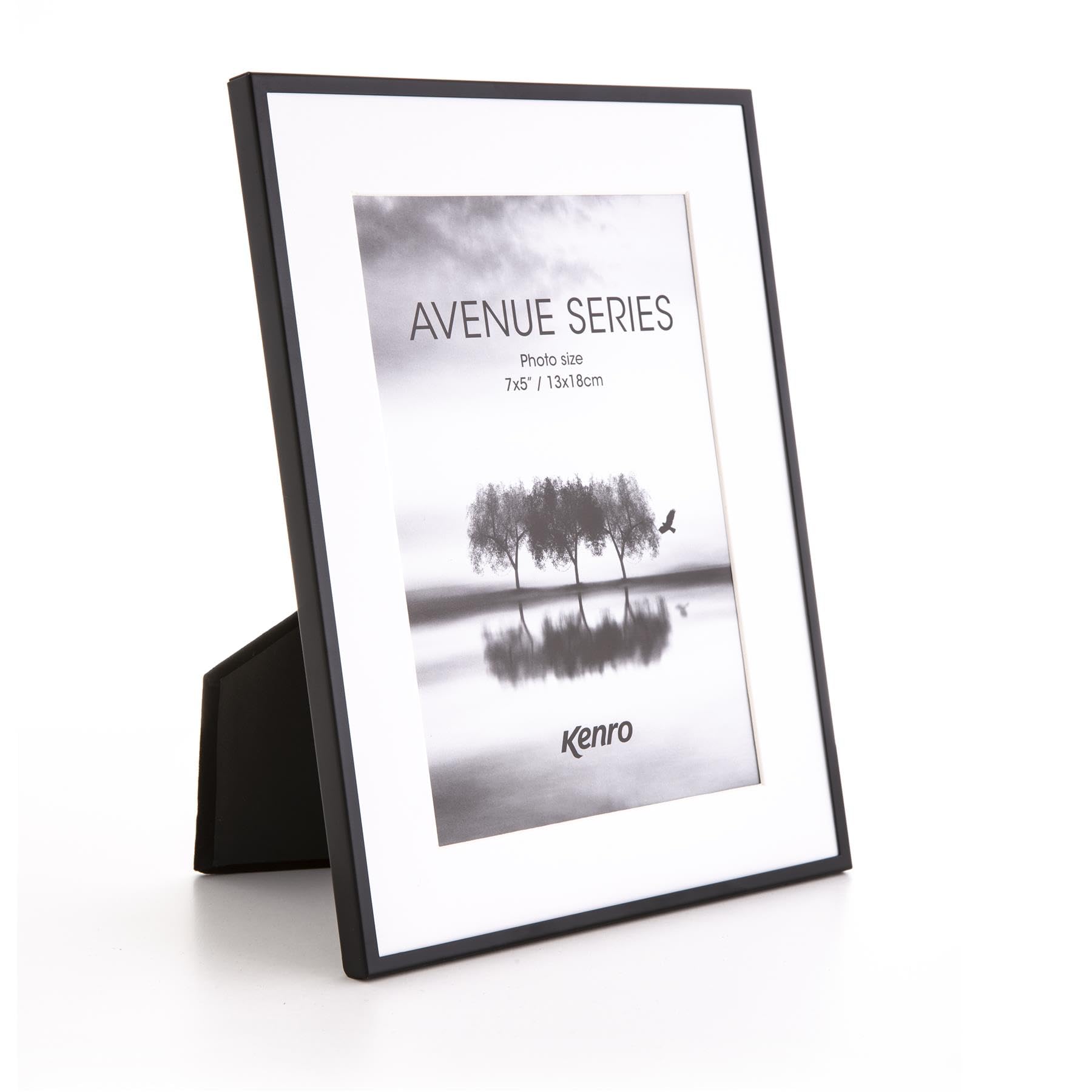 Kenro Black Avenue Steel Photo Frame 10X12 / 25X30cm With Mat For Photo 8X10 / 20X25cm - Ave2025bl