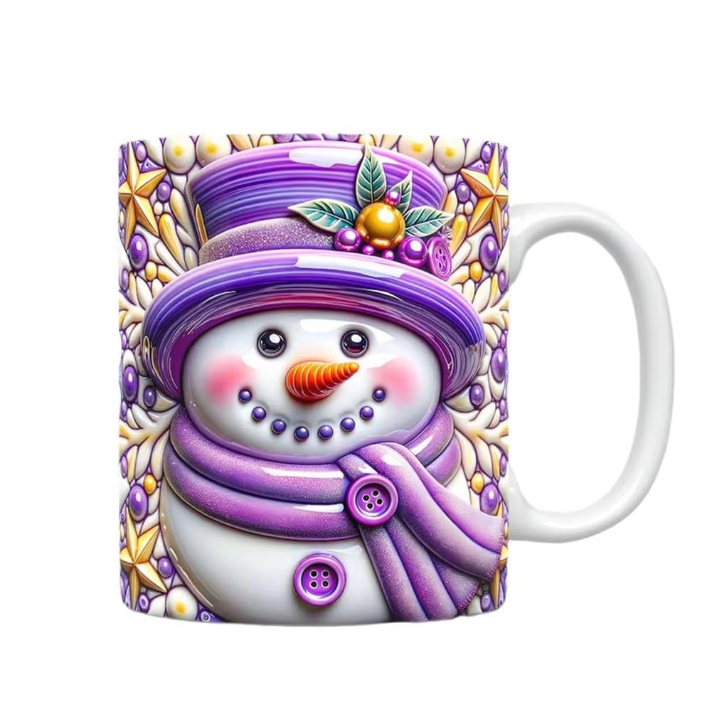 CTRLZS Christmas Themed Coffee Mugs Coffee Cup for Hot Chocolate Visual Effect Pattern Ceramic Water Cup Festival Mug