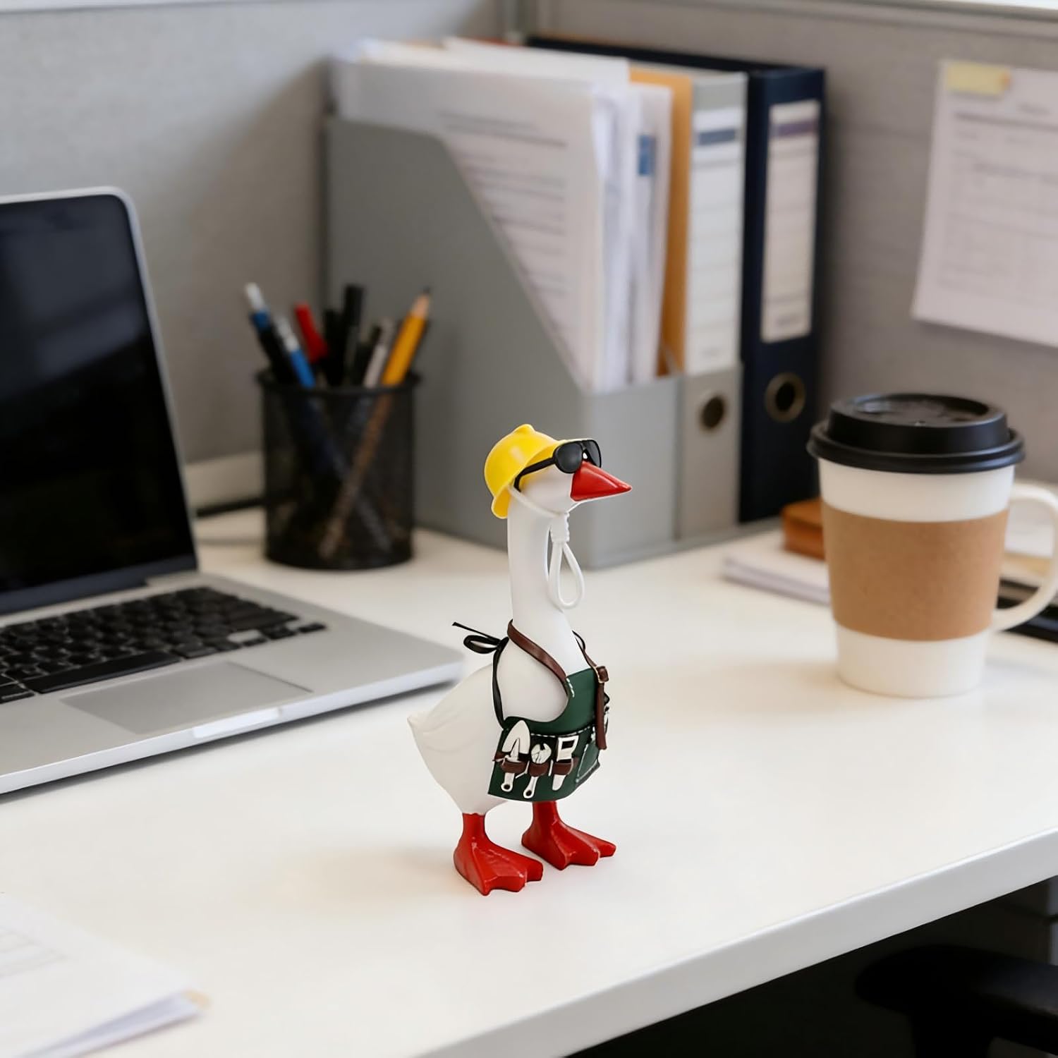 7 Inch Desk Goose Outfits, Mini Desk Goose Clothes Accessories for Goose Key Holder, Funny Desktop Decor Party Supplies (Role, Worker) image 4