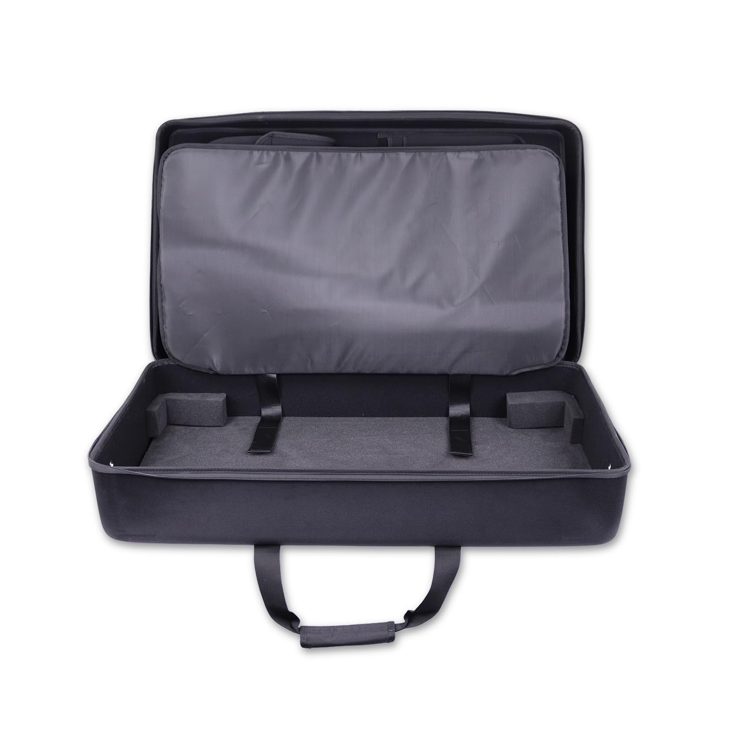 Protekt Tasche für Alpha Theta DDJ-GRV6 mit Innentaschen BGRV6IP DJ Harte Tragetasche für Pioneer DJ Controller, Taschen für Laptop, Kopfhörer, Kabel, Schwarz , 78 x 48 x 20 cm, DJ-Controller-Tasche