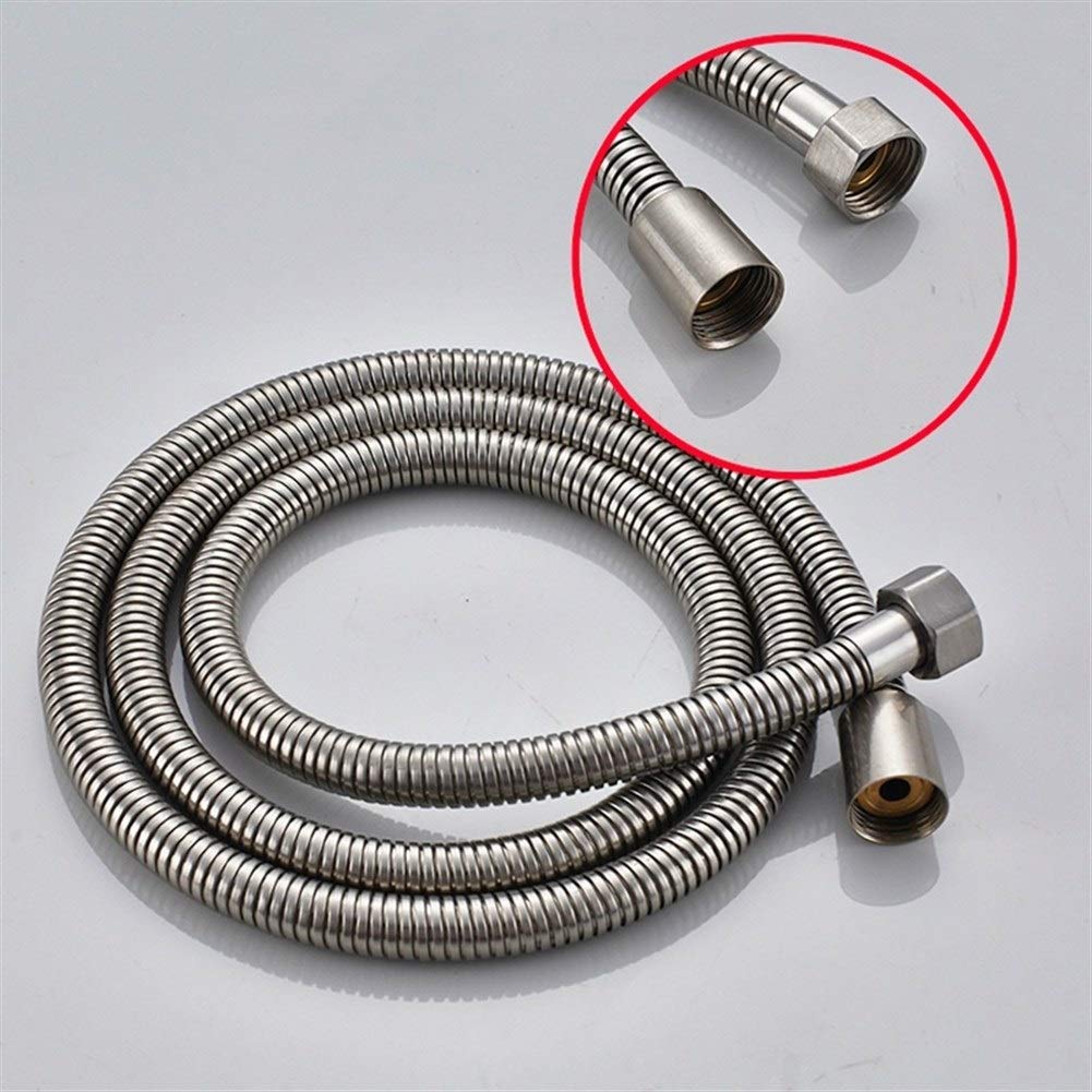 manguera de ducha, Manguera de repuesto universal acero inoxidable, manguera ducha 1,5 m, for baño, tubería agua suave negra y dorada for(Chrome)