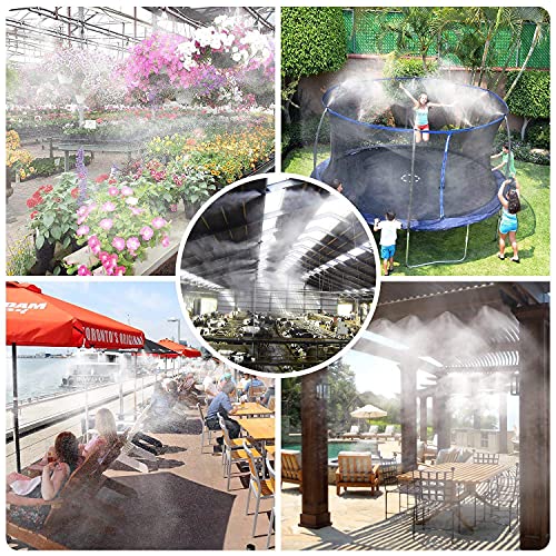 Image of DIY Crafts 9 Pcs Mist Set, Multi Accessories Misting Fan Set, Mist Cooling System Fan Misting Kit for Animal Plants Swimming Pool Cooler Tube H(9 Pcs Mist Set, Multi Accessories Misting Fan Set)