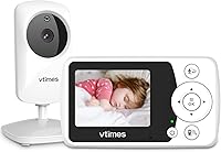 VTimes VT31 No WiFi Baby Monitor with 2.4" Camera, Night Vision, 1000ft Range, 2-Way Talk, Temperature Sensor - Portable for Baby, Pet, Elderly