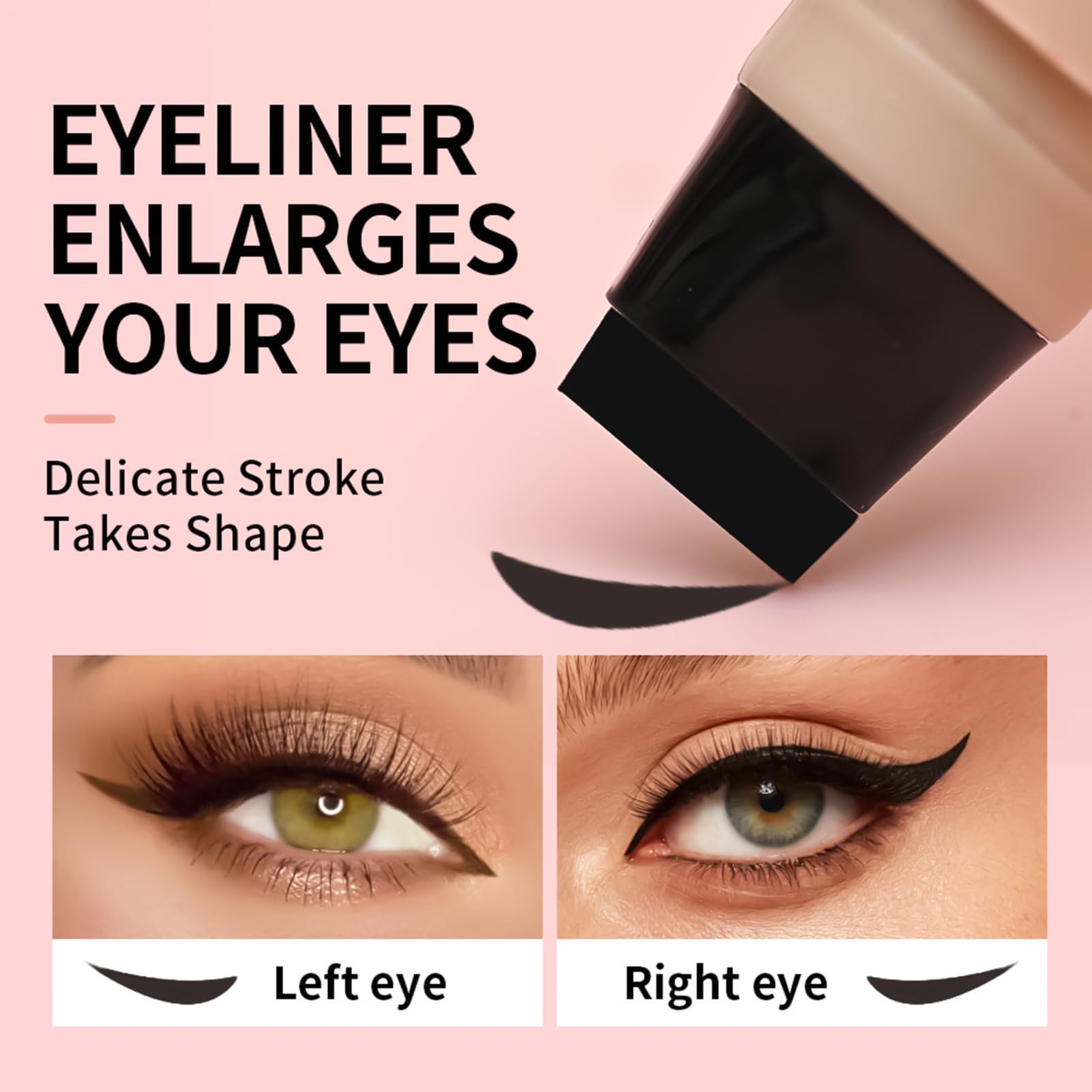 Stempel do makijażu eyeliner, 2 ml, dwustronny, wodoodporny, do makijażu, narzędzie do makijażu, do podróży, na zewnątrz, podróży służbowej, domu, szkoły