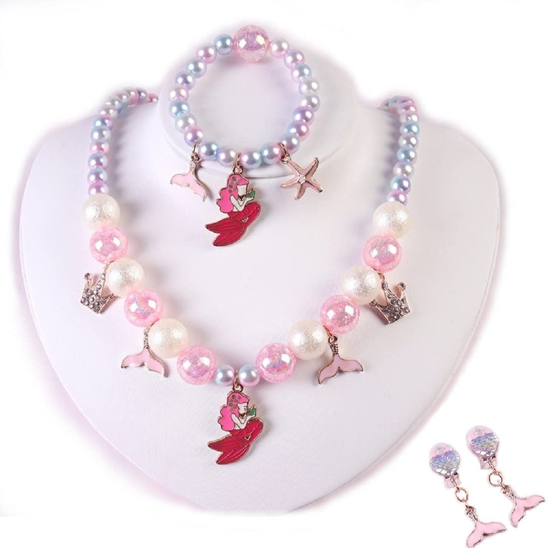 [Entregando amor e paz] プリンセス ドレス コスプレ 衣装 コスチューム (ドレス+マント+ティアラ+ステッキ)４点セット プリンセスドレス 女の子 (140.青×黒) - 4
