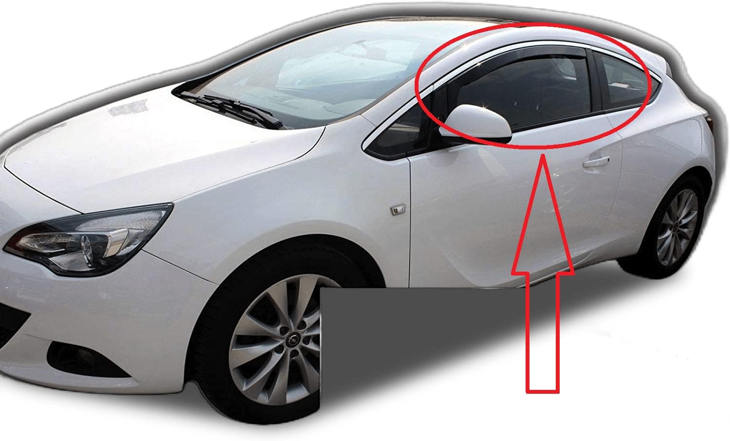 2x Wind Deflectors Compatible with VAUXHALL Astra J GTC 3door Coupe