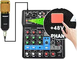 Mesa Som de 4/3/2 canais, mixer de áudio, mixer compacto de áudio de nível de estúdio Sistema de Som e para Casa Sistemas de Som Compactos