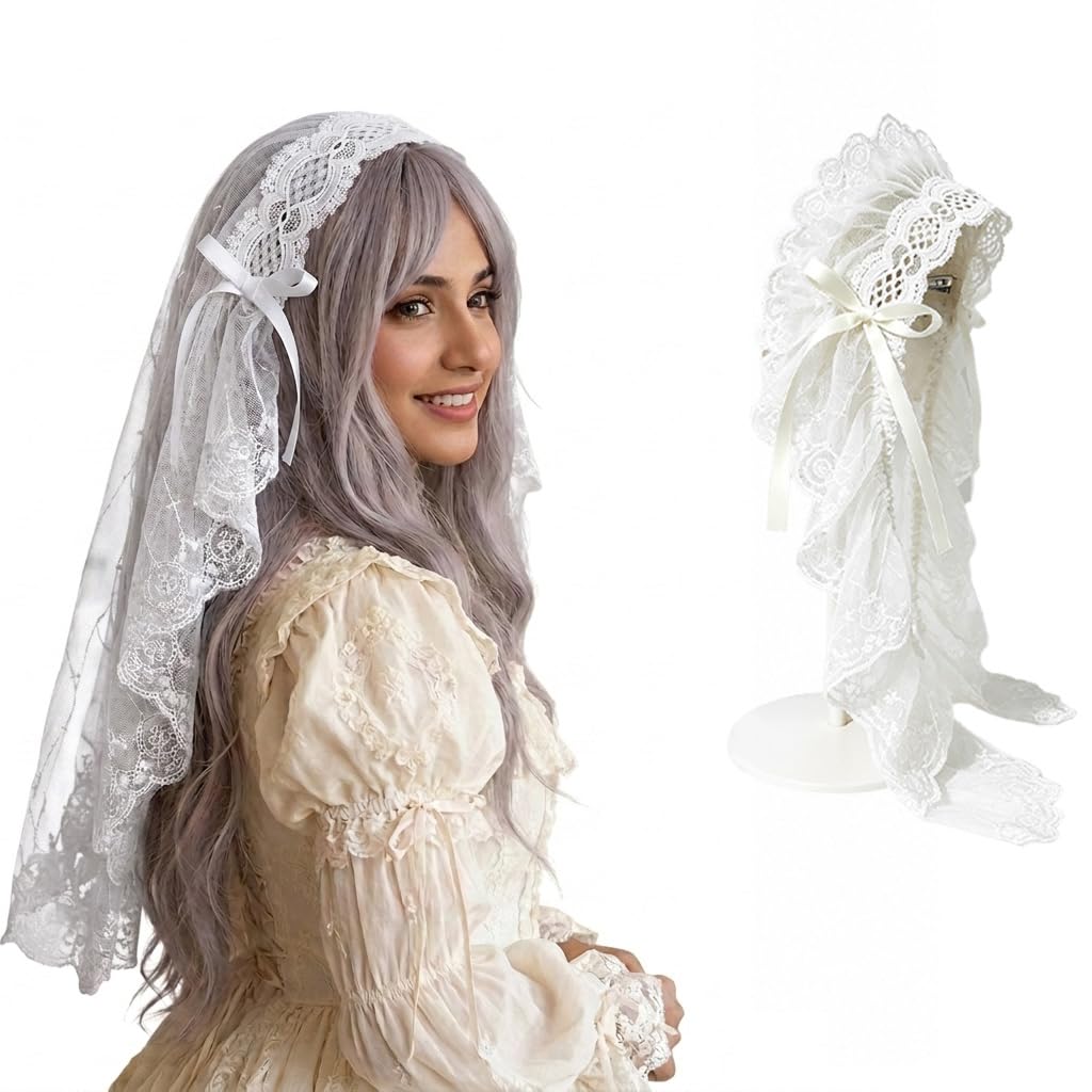 sannidhi SANNIDHI® Women's Gothic Harajuku lace headband, a sweet Halloween wig accessory-picture-33