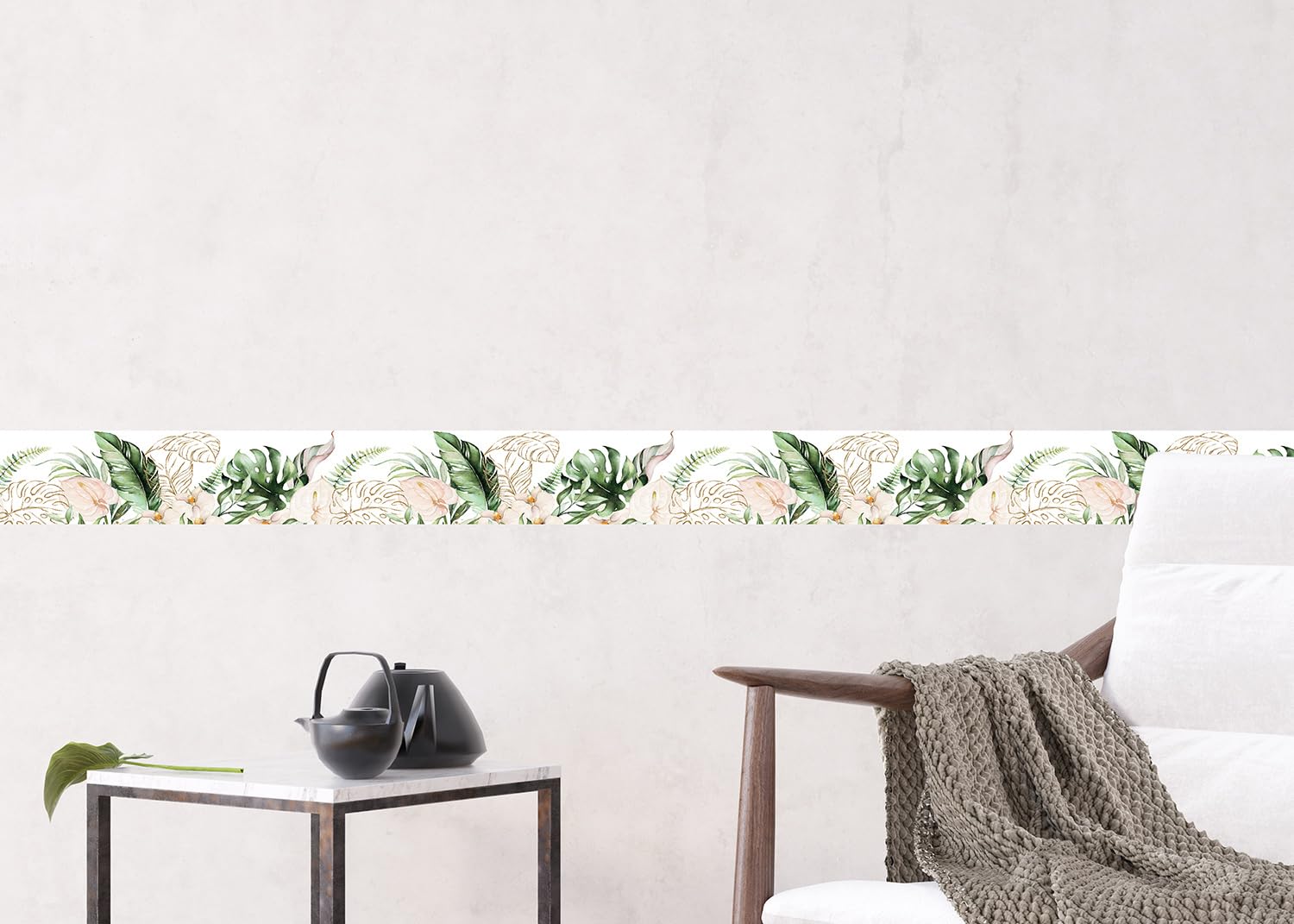 Cenefa Autoadhesiva Ag Design - Vinilo Decorativo Árboles 500x13.8cm,  Multicolor Adhesivo Pared 500 Cm, image size:1500x1071