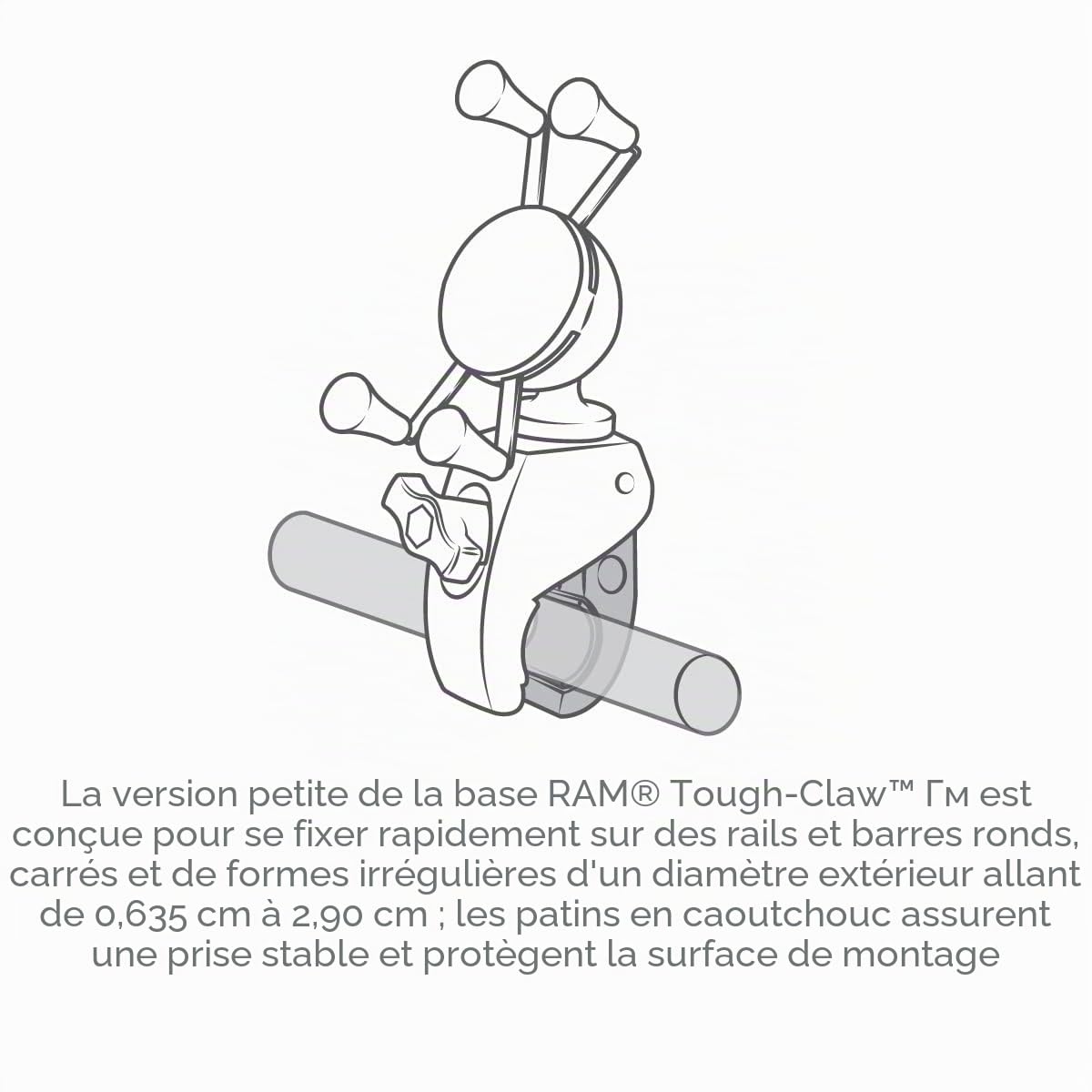 RAM Mount ram-HOL-un7 – 400U Moto Support Passif Noir Support pour Personal Communication
