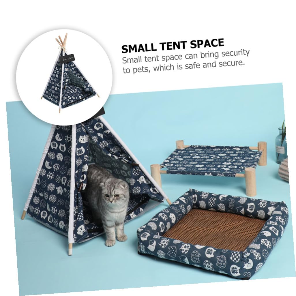 Alasum Tente pour Chien et Chat avec Coussin Amovible Tente en Toile Lavable Abri Confortable pour Animaux Espace Repos Intérieur et Extérieur Protection Contre la Lumière et Les