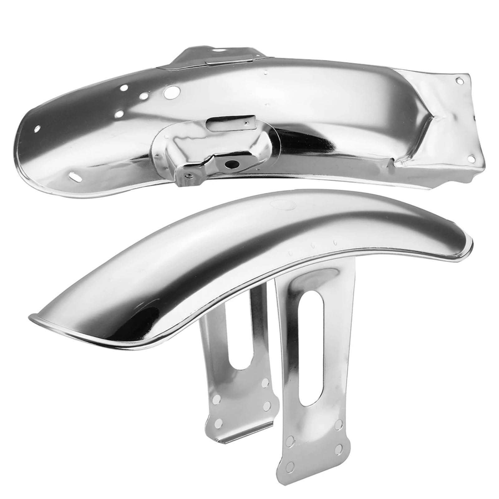 chrom schutzblech motorrad Für CG125 Motorrad Schwarz Vorne Hinten Kotflügel Retro Kotflügel Abdeckung Metall Schutz Motorrad Fender(Chrome Front) Auto & Motorrad Color:Gloss Red Sky / Chrome Pedal Power Sports | 8V Es verfügt über Bohrungen