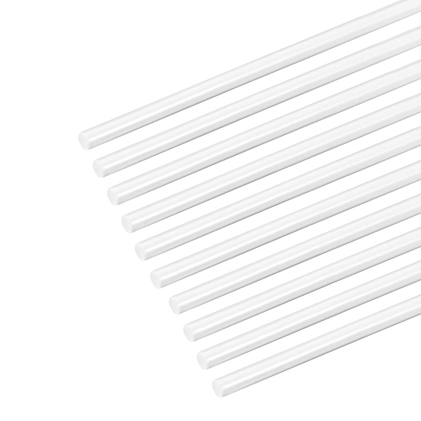 PHasz 10 Pcs ABS Round Bar Length 500Mm White Solid Rod Suitable for DIY Model Material, Architectural Model Making,Diameter 4mm