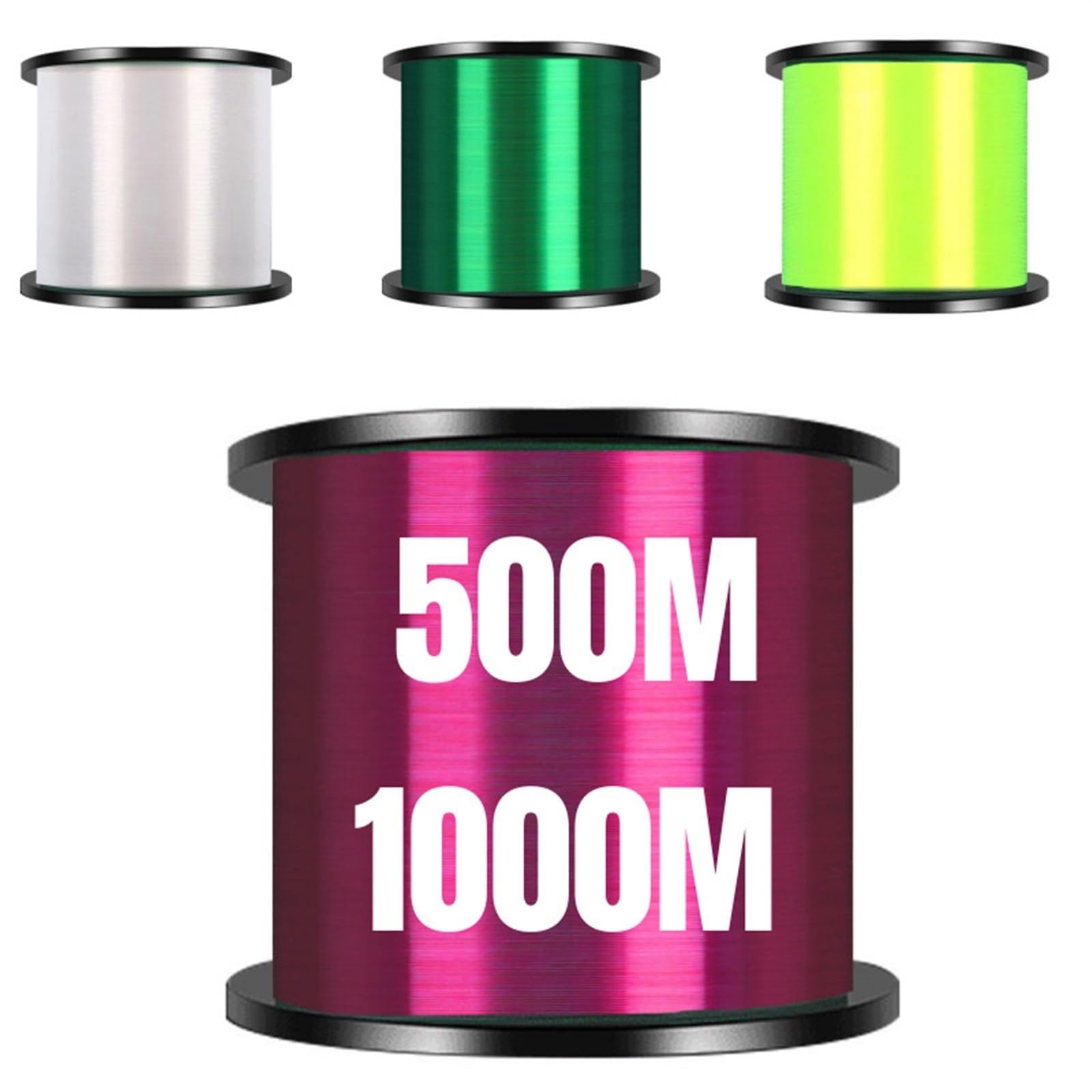 Filo Pesca 500M 1000M Lenza da pesca invisibile Super resistente monofilamento in nylon Materiale rivestito macchiolina for alla carpa(Green Spot,3000M 0.148mm-0.8)