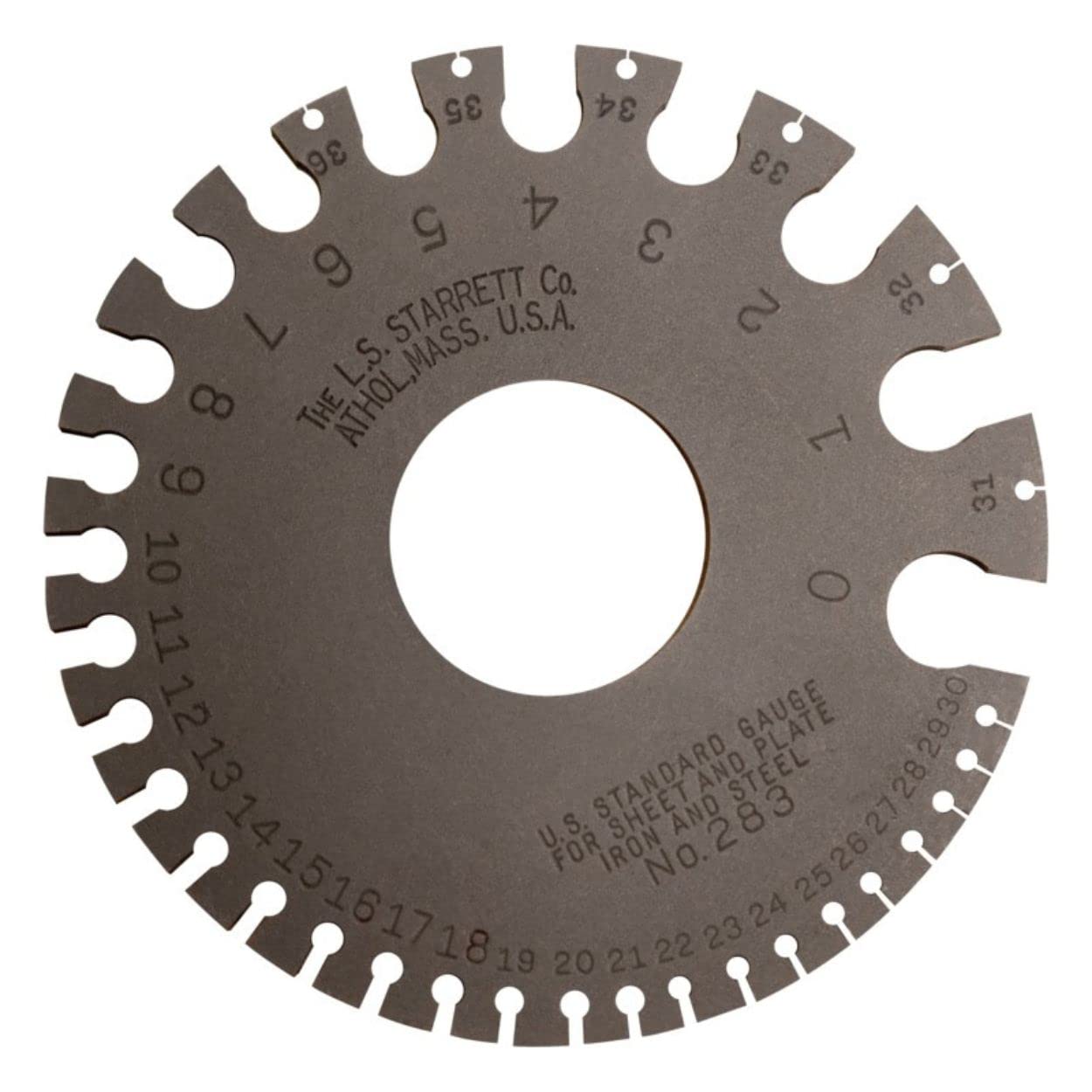 Starrett 283 American Standard - Gage de alambre, endurecido, acabado satinado, números 0 – 36, 0,3125 – 0,007" de diámetro rango de diámetro