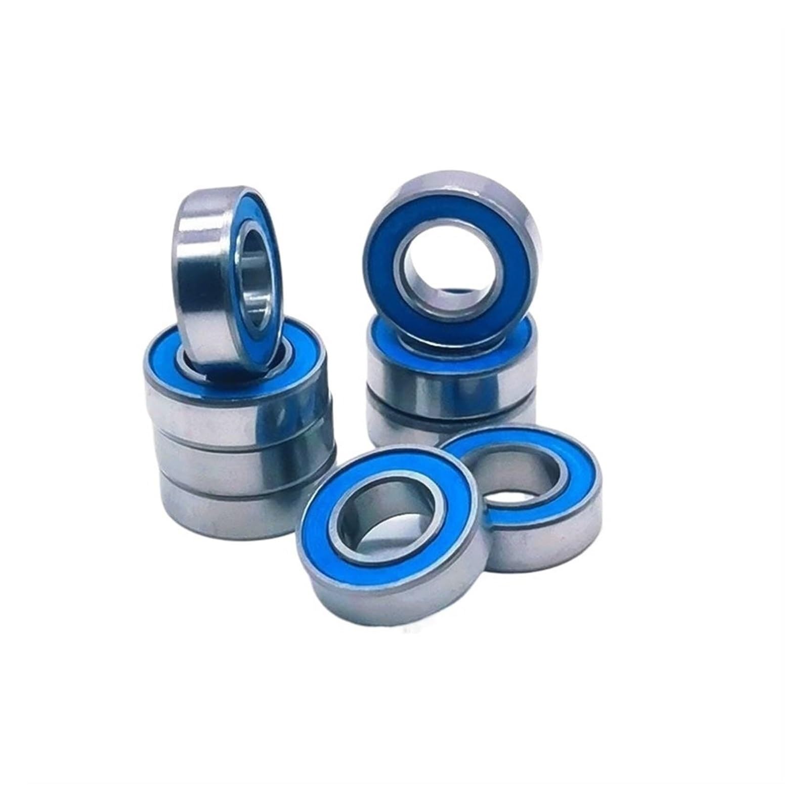 Cuscinetto, Cuscinetti a sfere a gola profonda 10 pezzi 608 2RS Cuscinetto a cartuccia 8x22x7 mm ABEC-7 Perno telaio RS a Resistenza all'usura