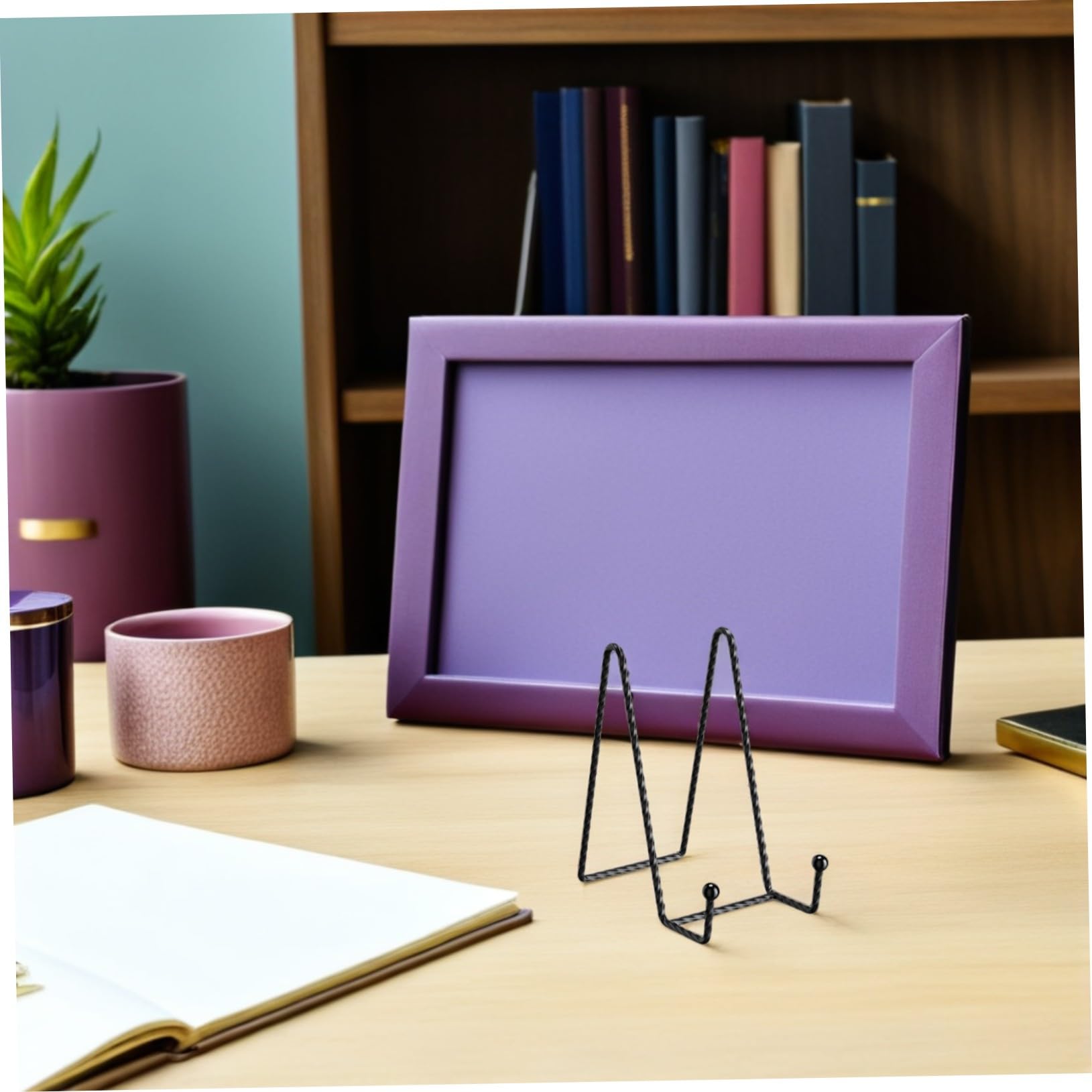 Gatuida 6 Piezas Soporte para Platos Negro de Hierro de Exhibidores de Mesa para Marcos Fotos Platos Decorativos y Caballetes Estables y Multifuncionales para Decoración Hogar