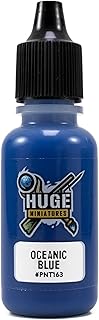 Huge Miniatures Acrylic Paint, Oceanic Blue Model Paint Miniature Scale Modeling Color â€“ 17ml Dropper Bottle