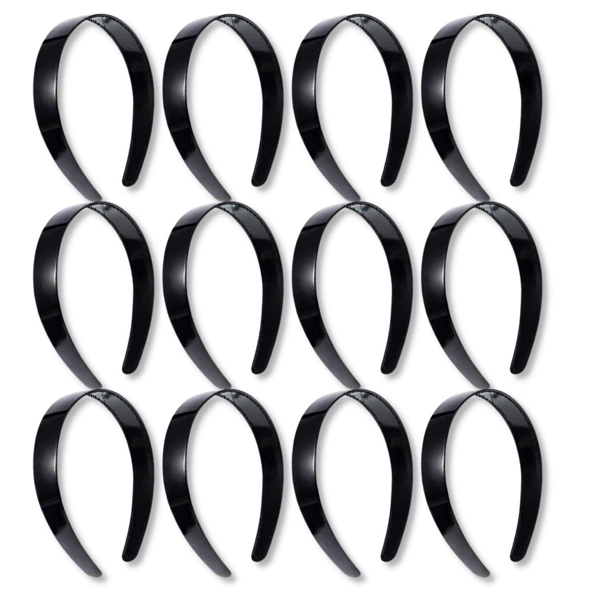 Scenik - 12-Pack Black Plastic Hair Bands: Womens Elastic Headbands, Stylish Twist Plait Hair Accessories, Girls School Hairbands, Fashionable Collection (B0D819YBH3) Amazon Price History, Amazon Price Tracker