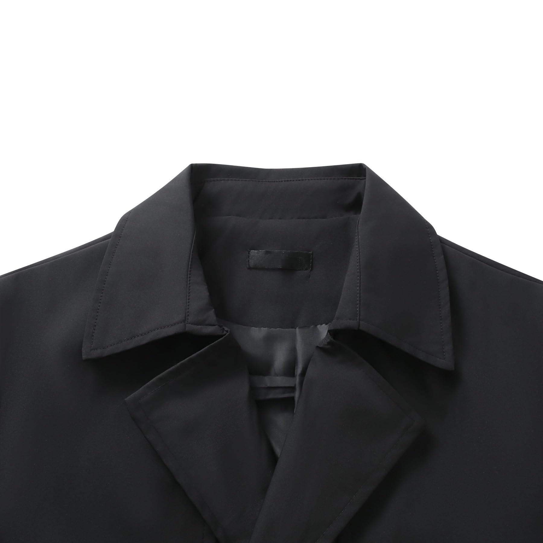 Allthemen Manteau pour Homme à Double Boutonnage Mi-long Trench Coat Classique Revers avec Ceinture Pardessus Parka Slim Fit