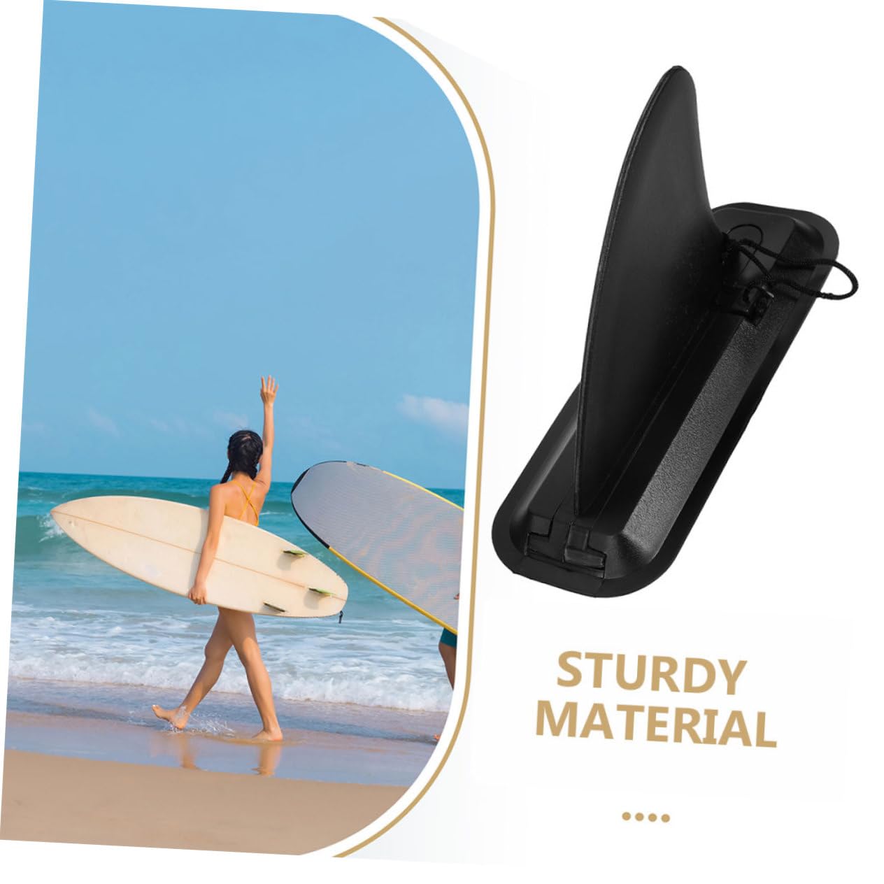 2 Satz Slide in Paddleboard Finne aus Kunststoff, Schwarz