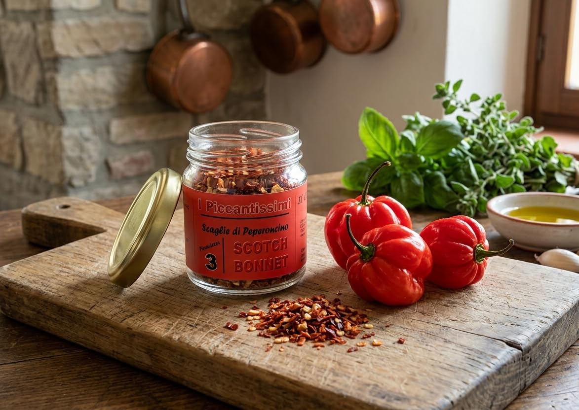 Scotch Bonnet Chile Extra Picante Hojuelas 300.000 SHU 15g