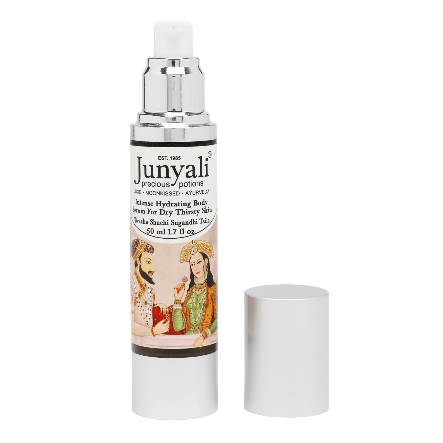 Junyali Twacha Shuchi Sugandhi Taila - 50ml Intense Hydrating Body Serum Ayurvedic Blend with Rose, Neroli & Sandalwood Oils - Locks in Moisture, Reduces Fine Lines & Wrinkles - Vegan 1