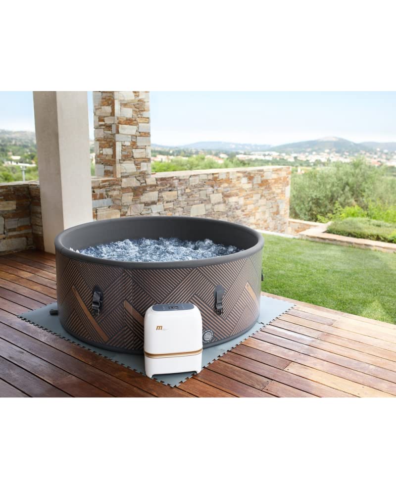  Mitepek Spa Uldea Piscina Gonfiabile Idromassaggio Rotonda da Esterno/Interno, 173cm, 5 Posti, 930L, 138 Getti, PVC