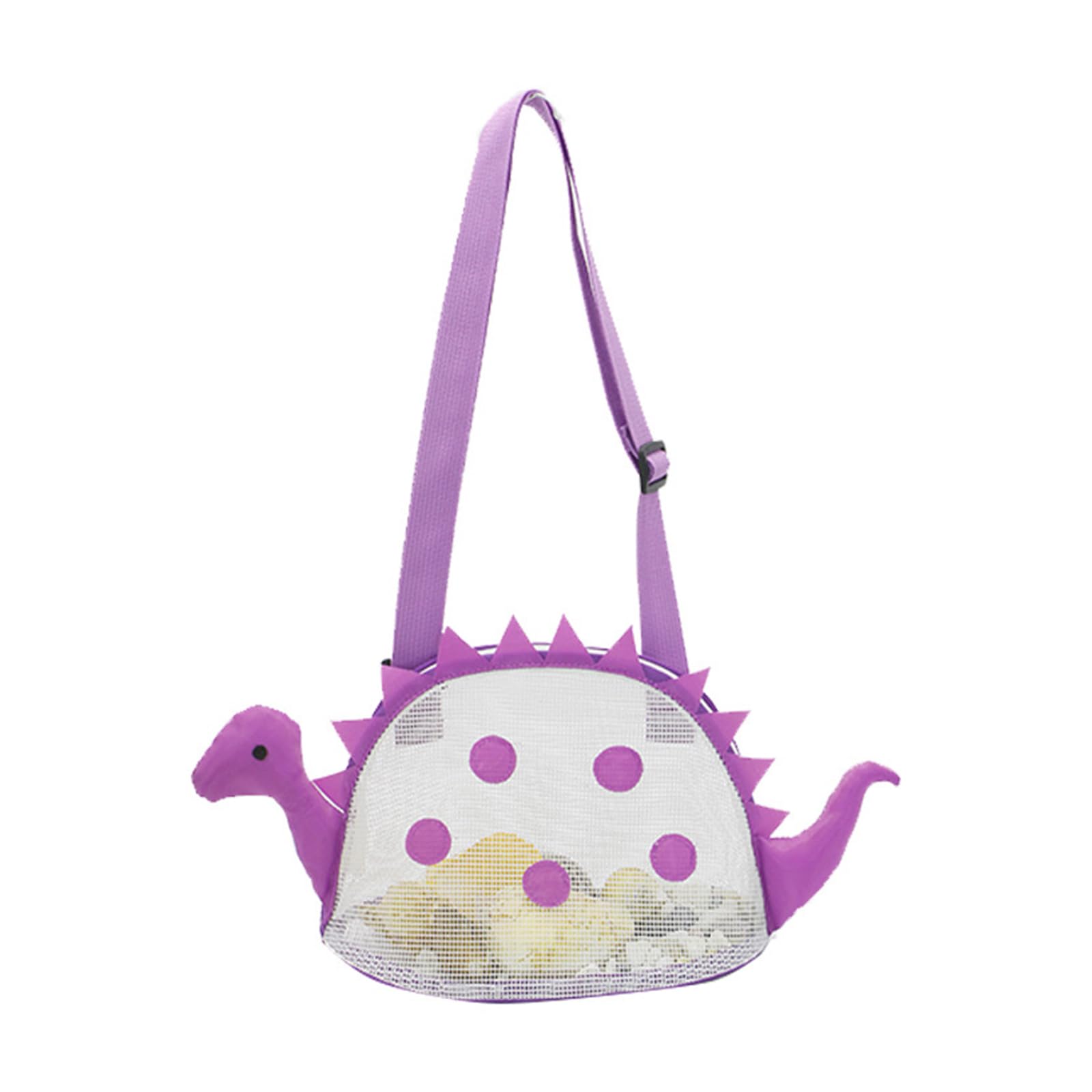 Valicaer Bolsa de juguetes de playa para niños, bolsa de malla de playa para niños, bolsa de almacenamiento para juguetes de playa, bolsa de recogida de conchas, correa de hombro ajustable,