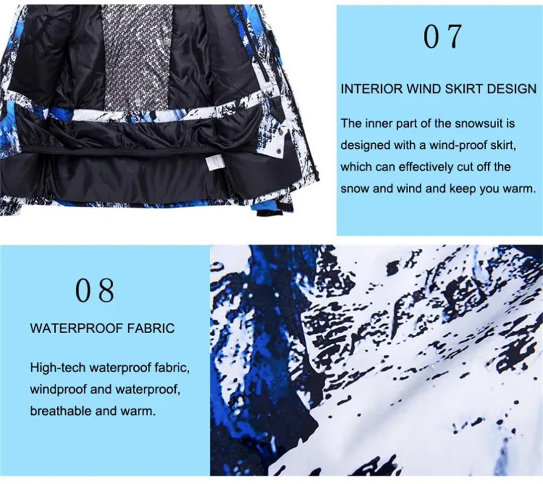 Conjunto De Chaqueta De Esquí Cálida Impermeable A Prueba De Viento De Invierno Para Hombre + Conjunto De Trajes De Snowboard Para Esquí